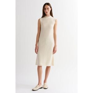 TSE BOUCLE CASHMERE DRESS Cream M